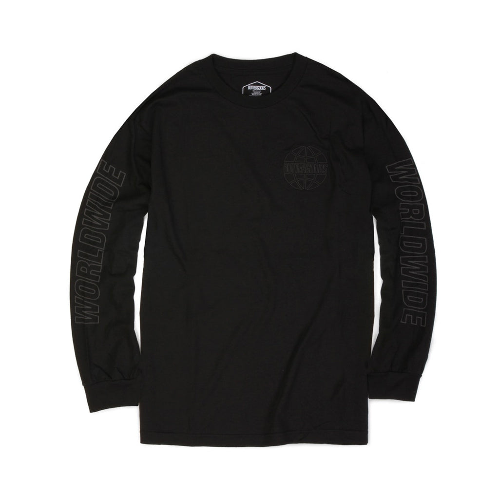 Butter Reflective Outline Long Sleeve Tee - Black