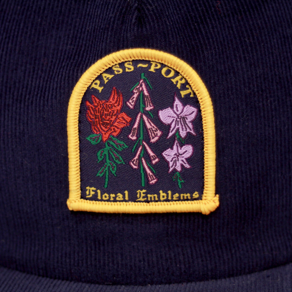 Passport Floral Emblem - Snap Back Cap - Navy