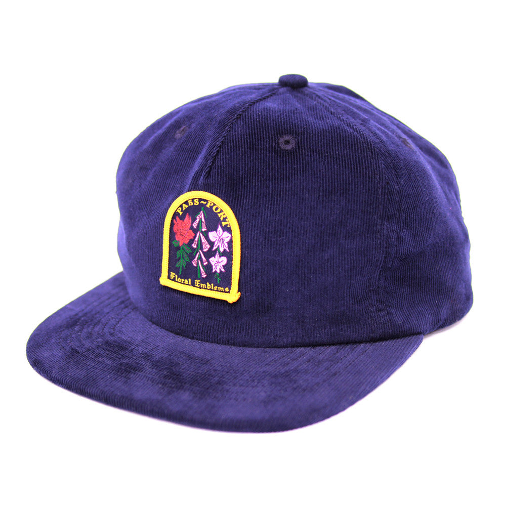 Passport Floral Emblem - Snap Back Cap - Navy