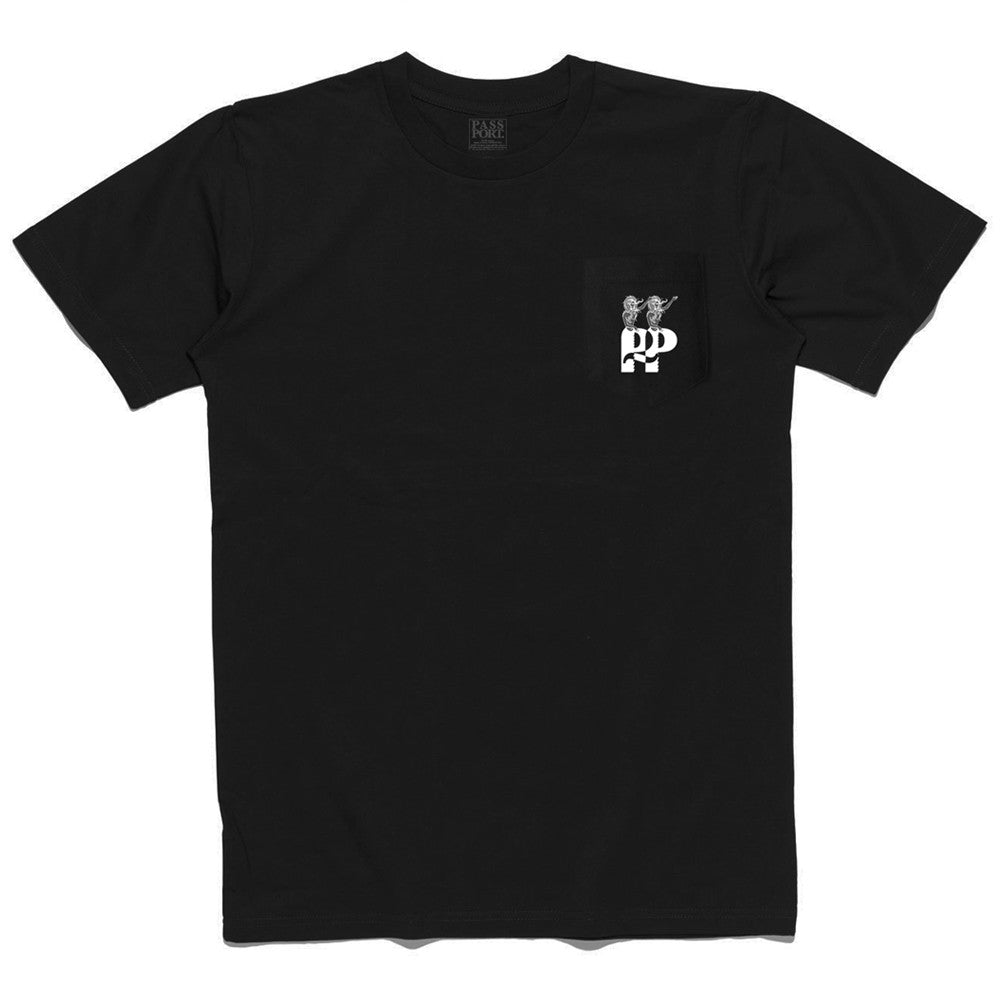 Passport Hail Pocket T-Shirt - Black