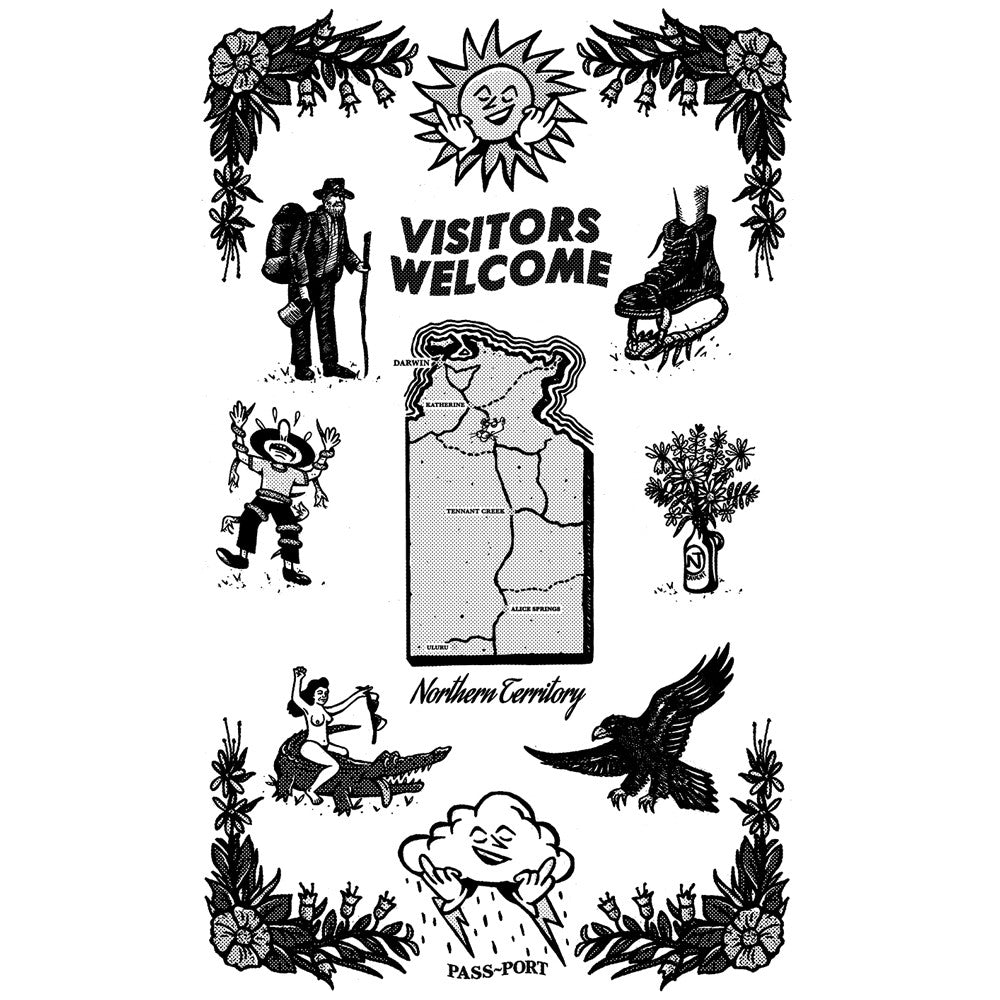 Passport Tea Towel Tee - White