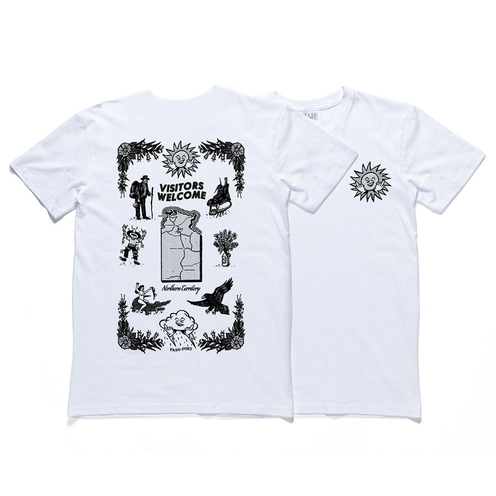 Passport Tea Towel Tee - White