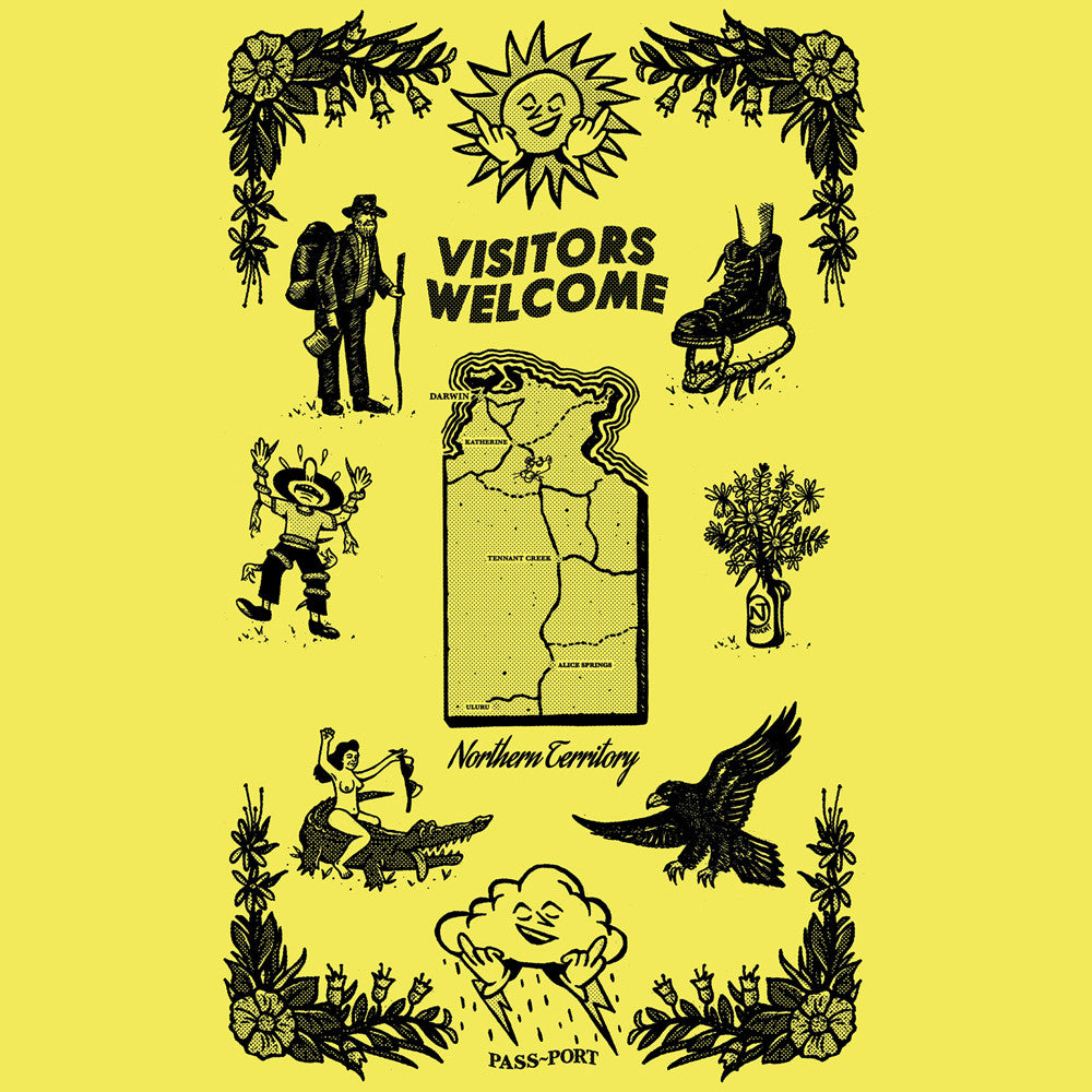 Passport Tea Towel Tee - Yellow