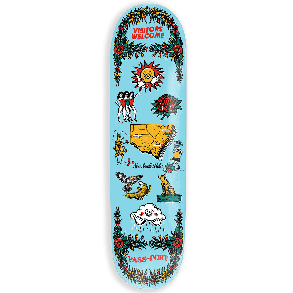 Passport Tea Towels NSW Skateboard Deck