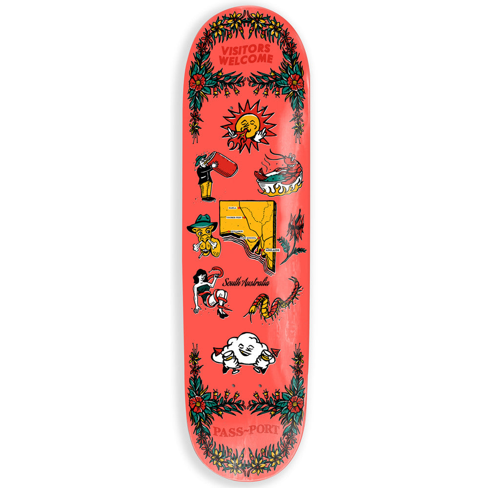 Passport Tea Towels SA Skateboard Deck