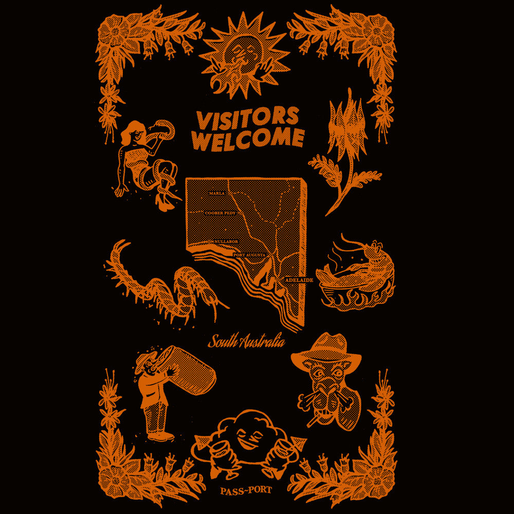 Passport Tea Towel - SA- T-Shirt - Black