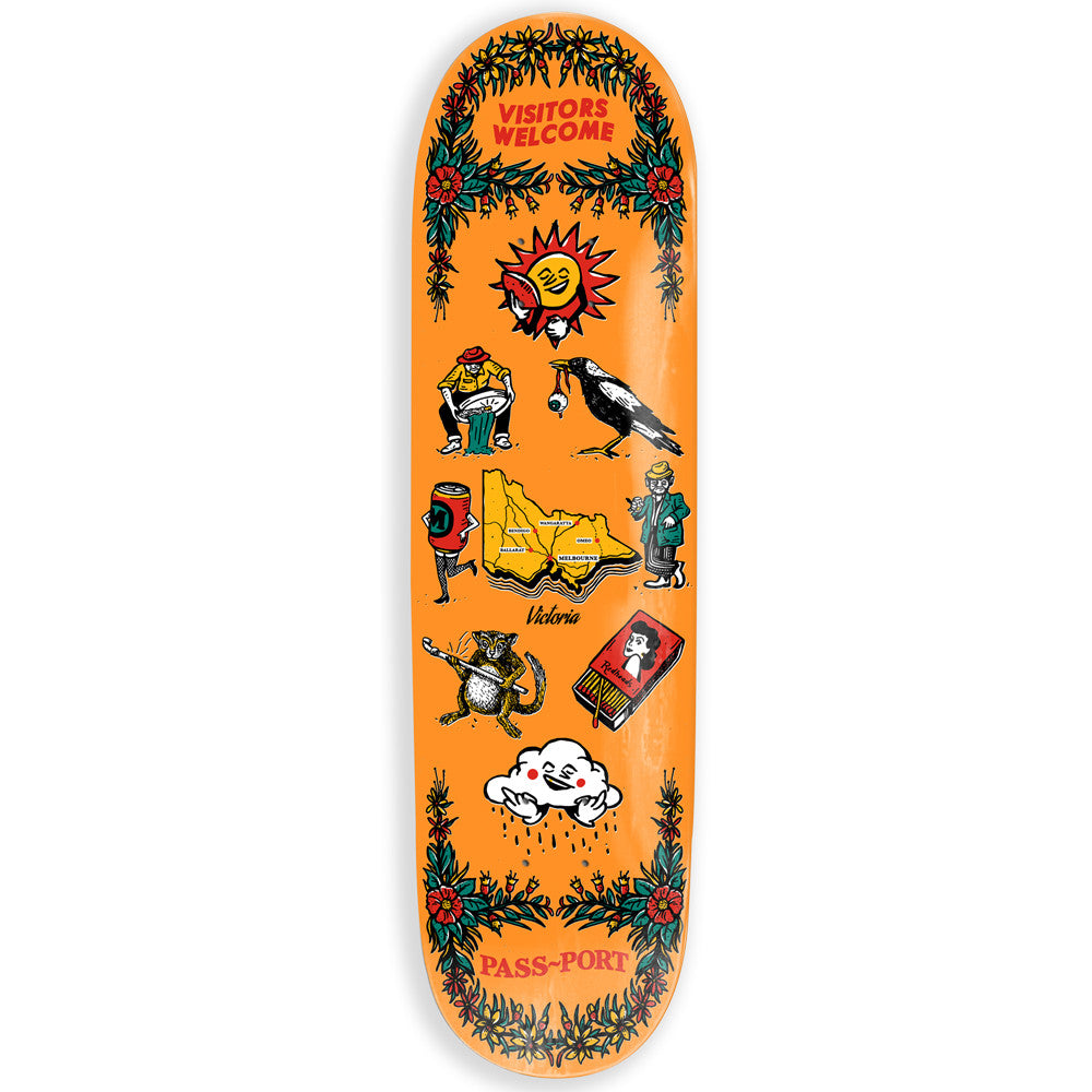 Passport Tea Towels VIC Skateboard Deck