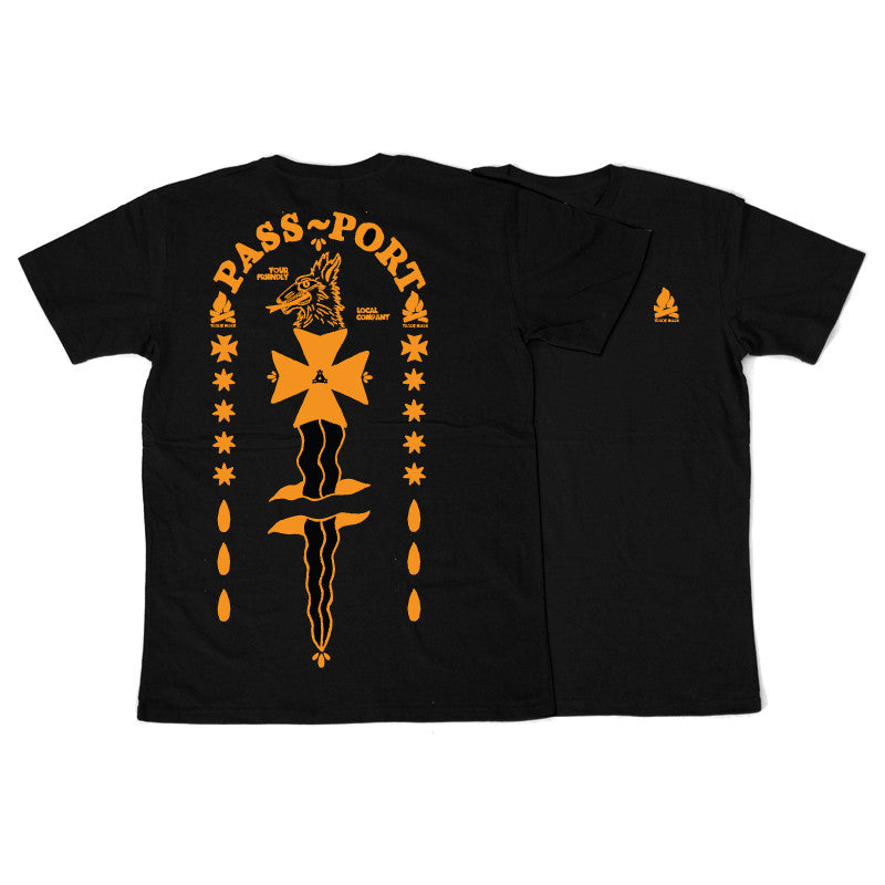 Passport Back Dagger Slim Fit Tee (Black)