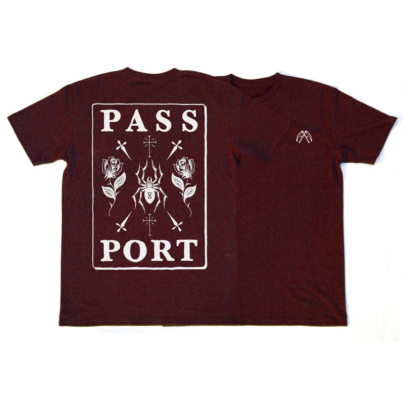 Passport Petty Thief Cards Tee (Burgundy)
