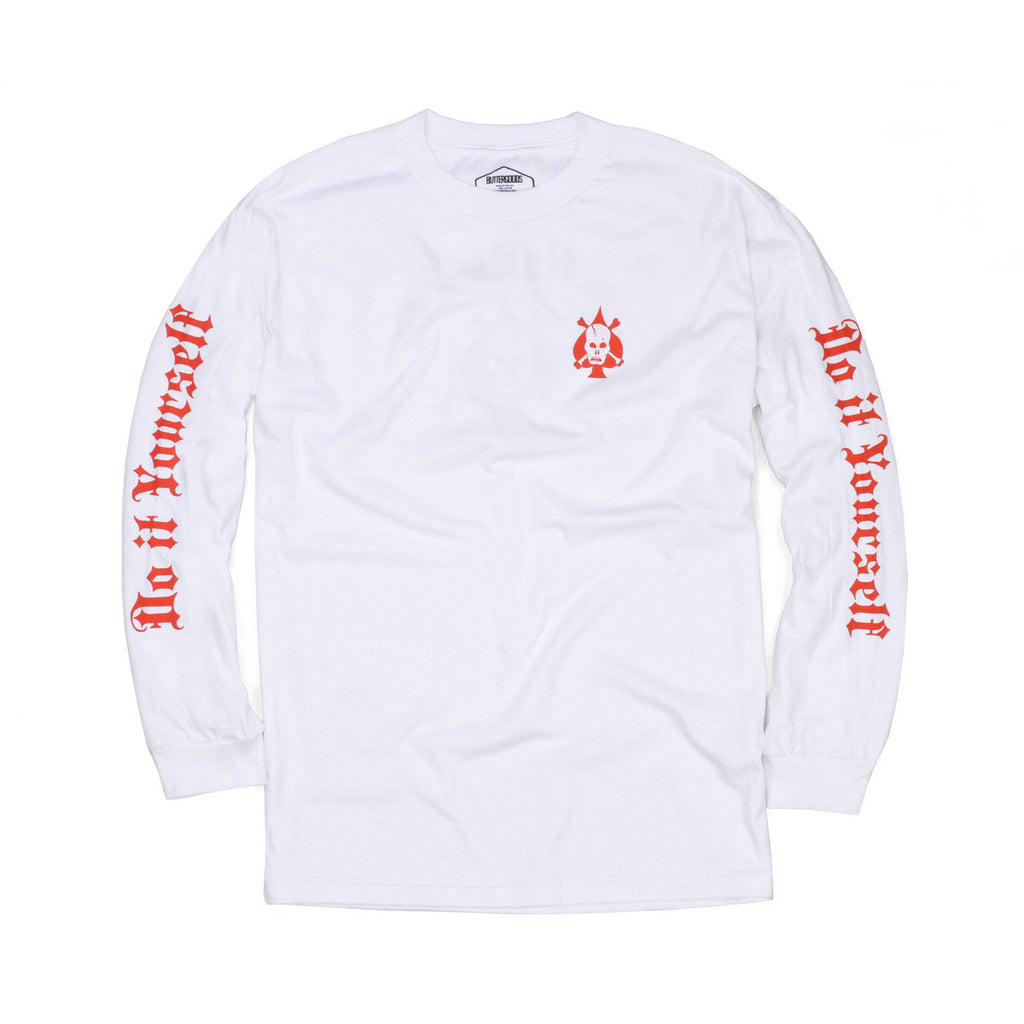 Butter Goods DIY Long Sleeve Tee - White