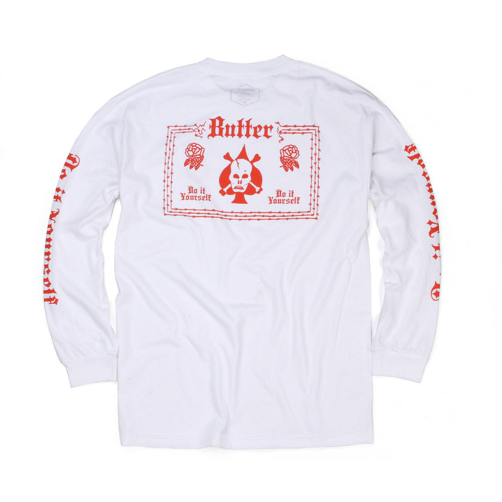 Butter Goods DIY Long Sleeve Tee - White