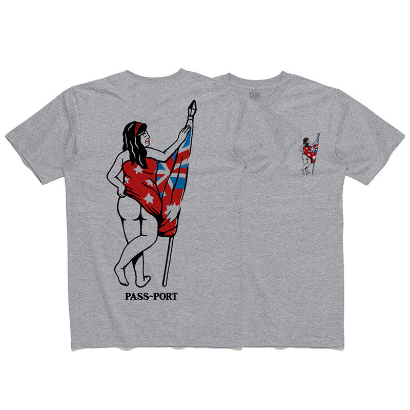 Pass Port Flag Bearer Tee - Heather Grey