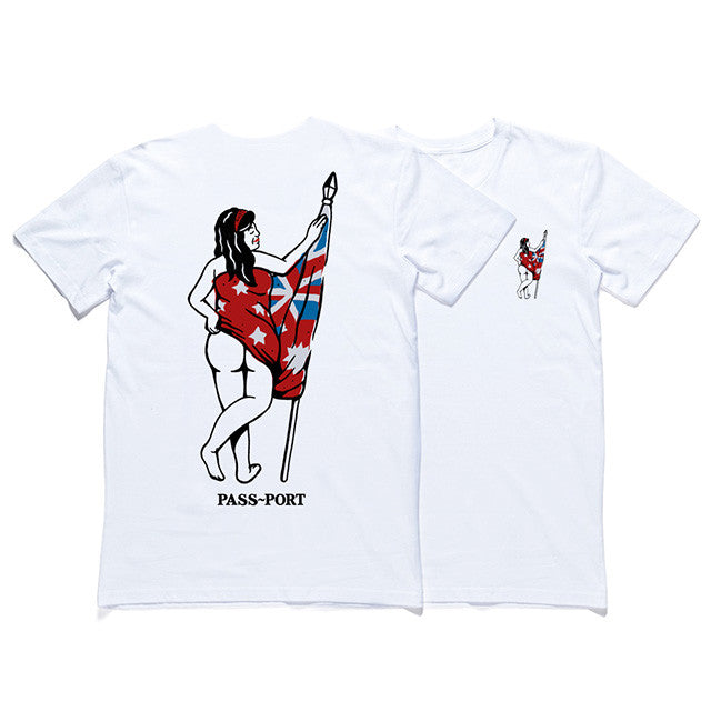 Pass Port Flag Bearer Tee - White