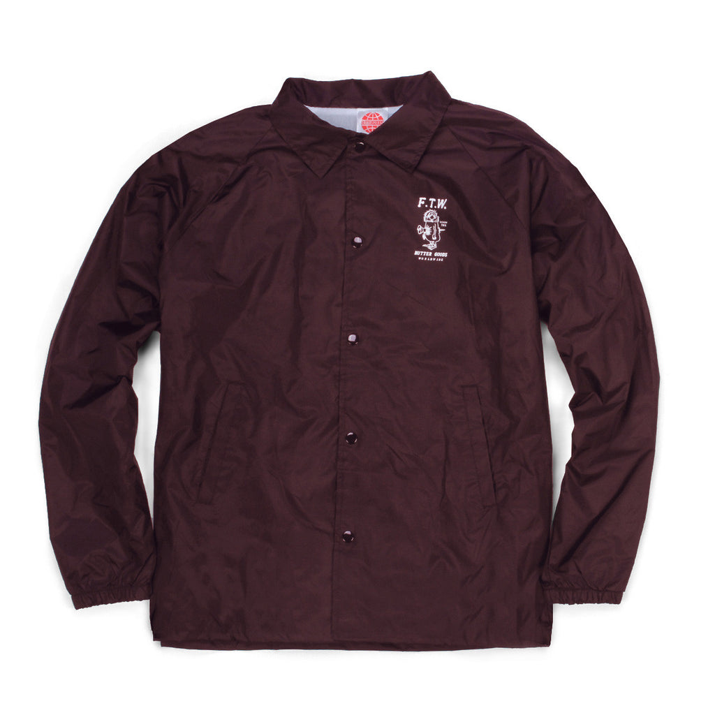 Butter Goods FTW Coaches Jacket - Burgundy