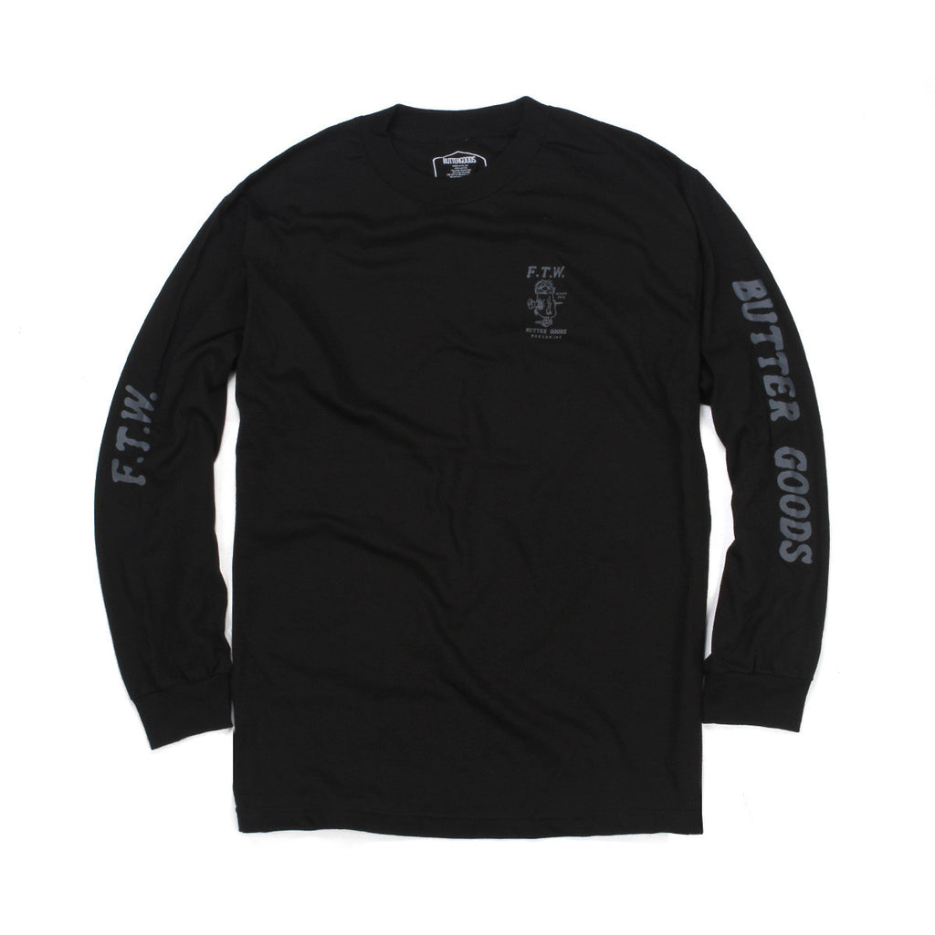 Butter Goods FTW Long Sleeve Tee - Black