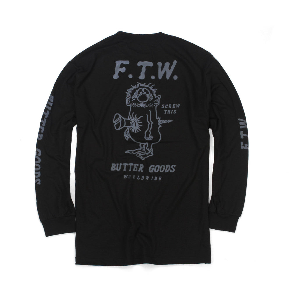 Butter Goods FTW Long Sleeve Tee - Black