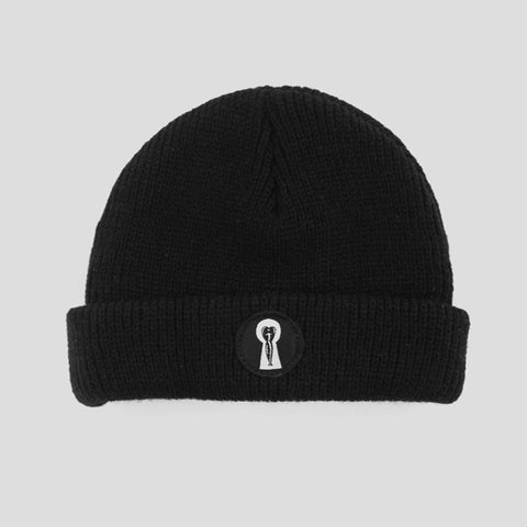 Passport Keyhole Beanie - Black