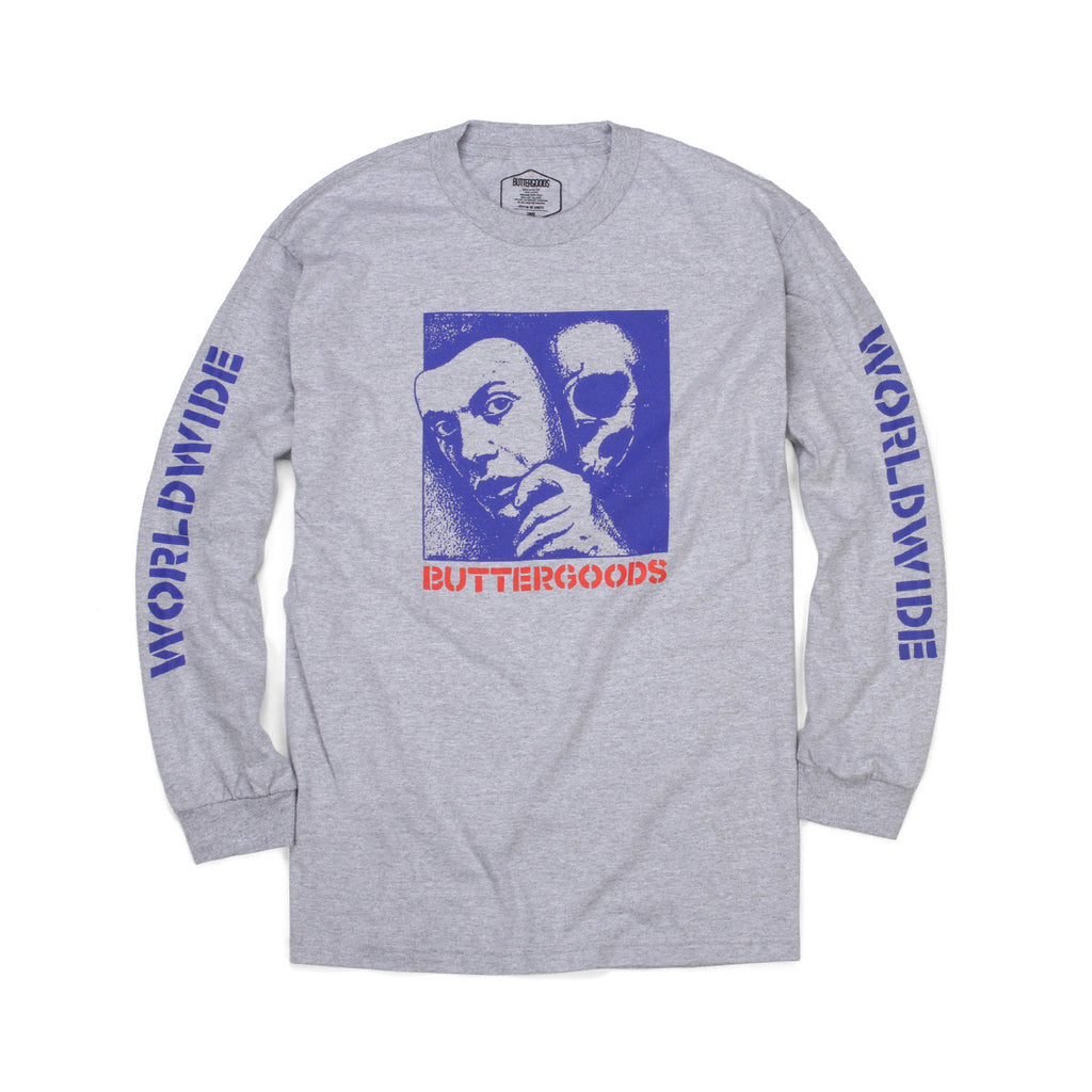 Butter Goods Mask Long Sleeve Tee - Heather Grey