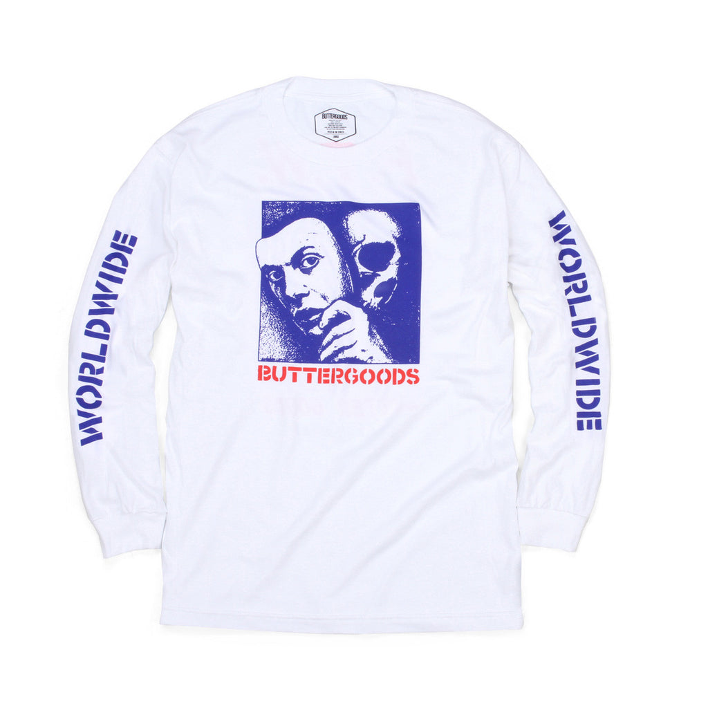 Butter Goods Mask Long Sleeve Tee - White