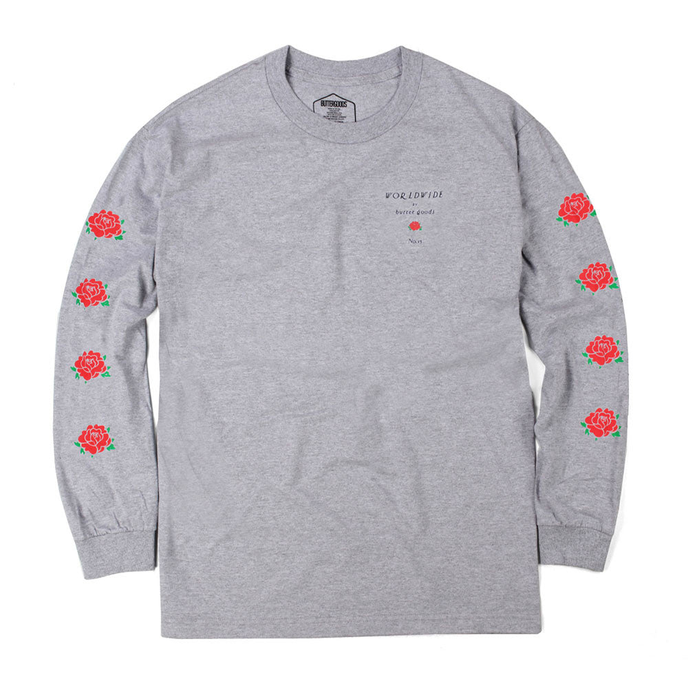 Butter Goods No 13 Long Sleeved Tee - Heather Grey