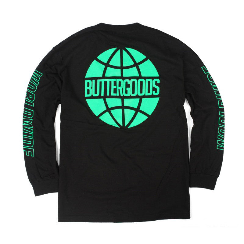 Butter Outline Long Sleeve T-Shirt - Black