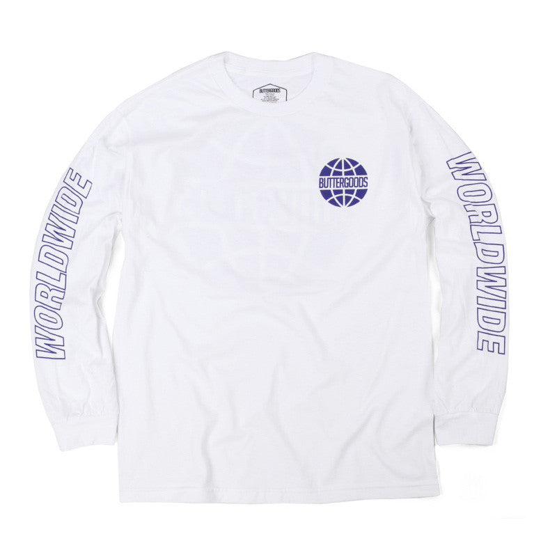 Butter Outline Long Sleeve T-Shirt - White