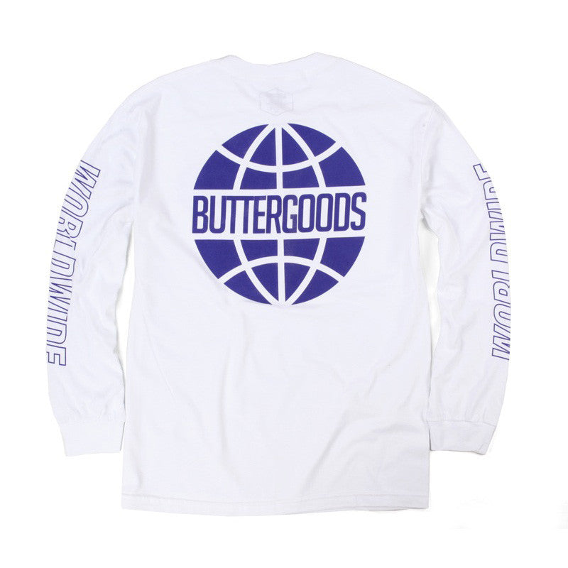 Butter Outline Long Sleeve T-Shirt - White
