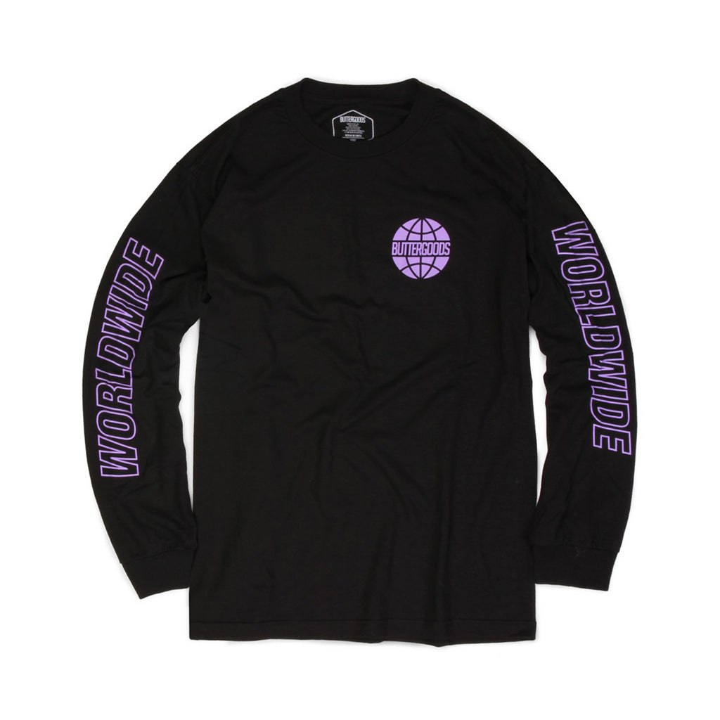 Butter Worldwide Outline Long Sleeve Tee - Black
