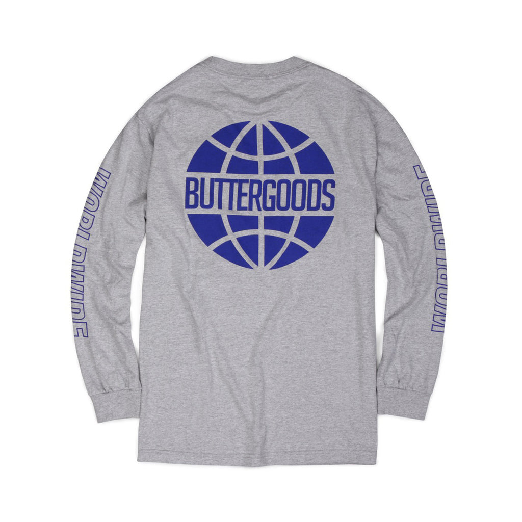 Butter Worldwide Outline Long Sleeve Tee - Heather Grey