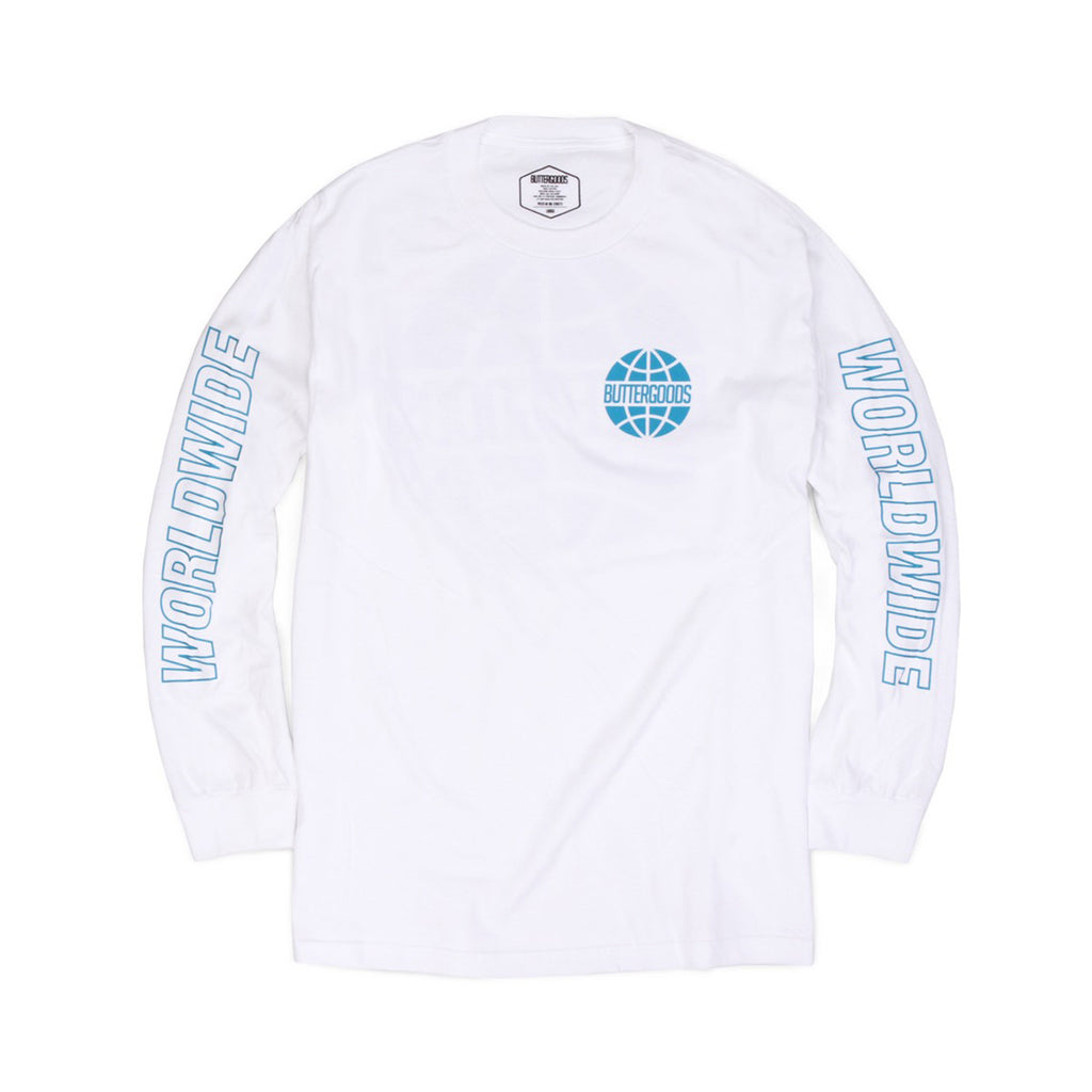 Butter Worldwide Outline Long Sleeve Tee - White