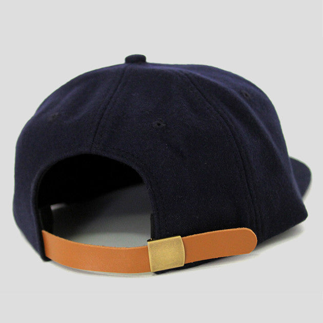 Pass~Port Cross Flags Wool 6 Panel Hat - Navy