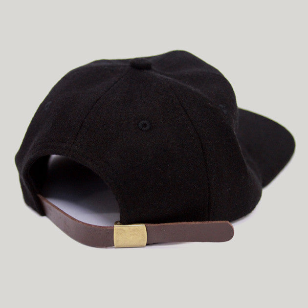 Pass~Port Cross Flags Wool 6 Panel Hat - Black