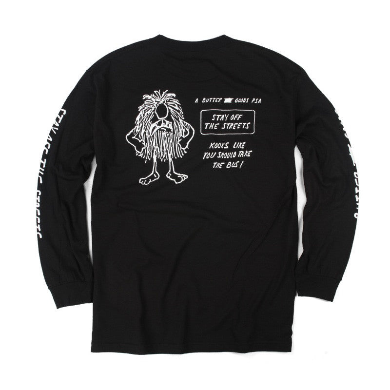 Butter Goods PSA Long Sleeve Tee - Black