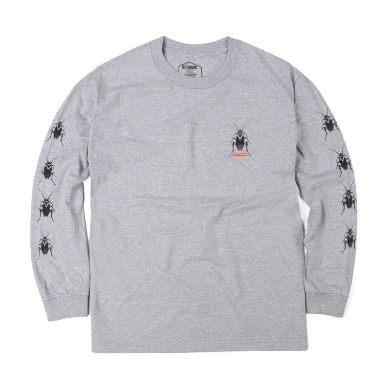 Butter Goods Roach Long Sleeve Tee - Heather Grey