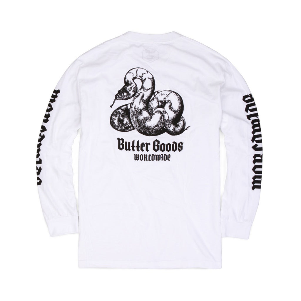 Butter Goods Serpent Long Sleeve Tee - White