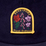 Passport Floral Emblem - Snap Back Cap - Navy