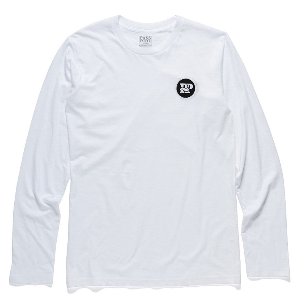 Pass Port P~P Works Patch Long Sleeve Tee - White