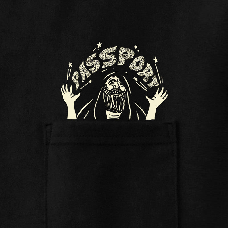 Pass Port Magic Man Pocket T-Shirt - Black