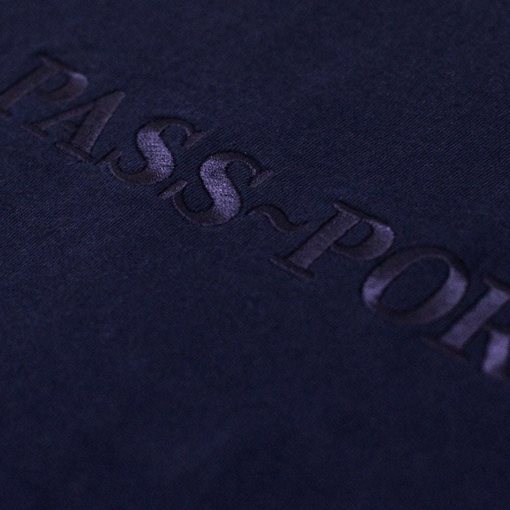 Pass Port Official Embroidery Tee - Navy