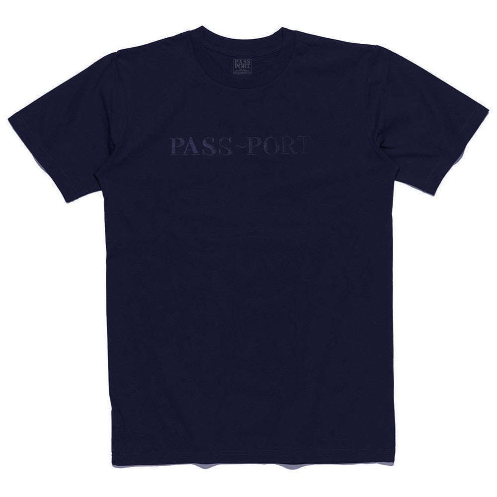 Pass Port Official Embroidery Tee - Navy