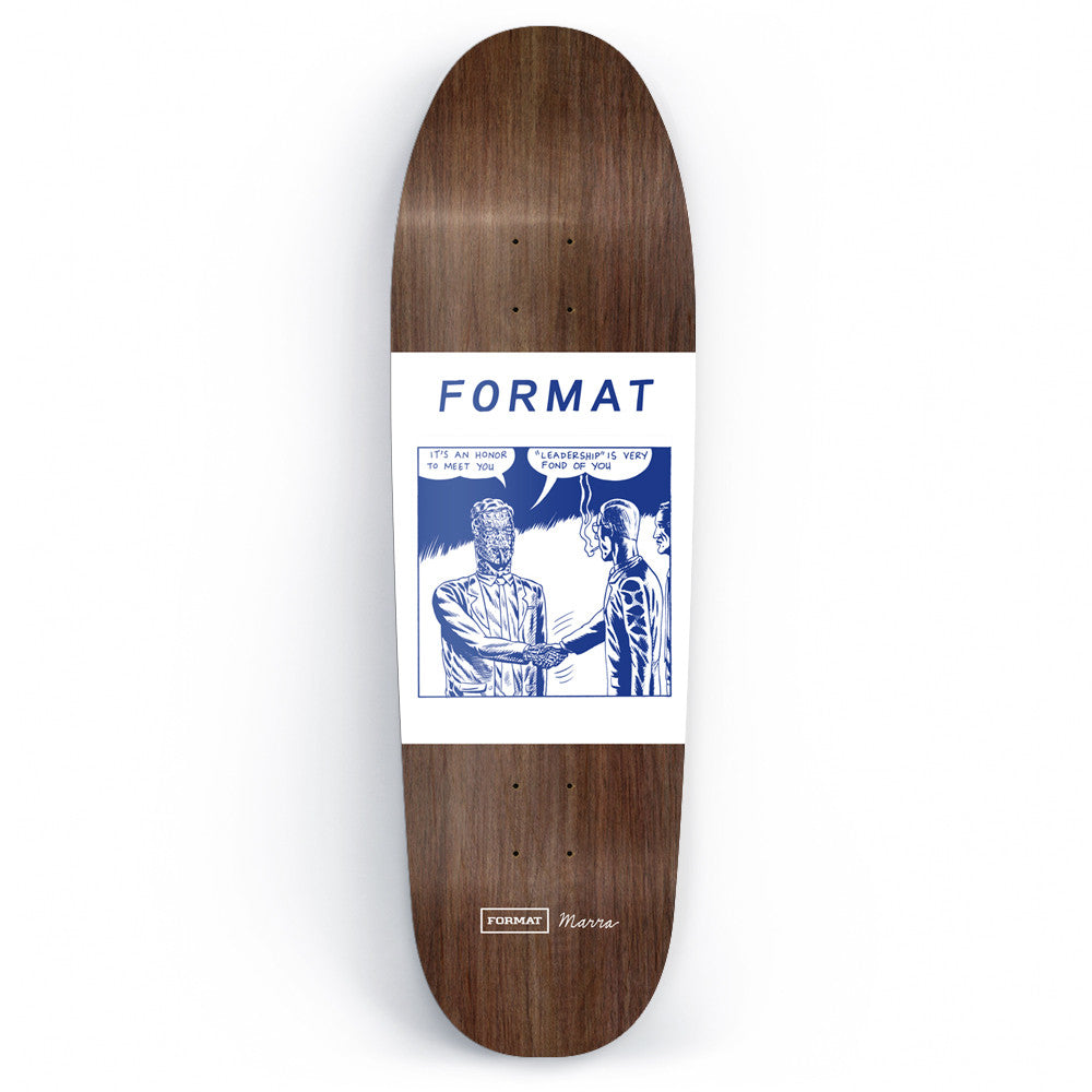 Format "Leadership" Skateboard Deck by Marra (Shape - Assorted Stains)