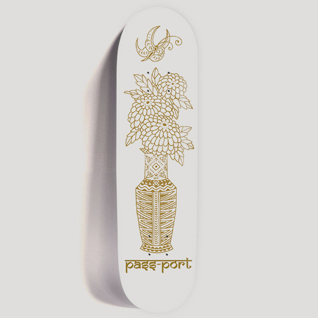 PassPort Skateboards Likely Floral (White) Deck