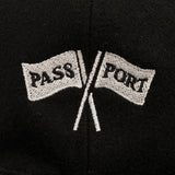 Pass~Port Cross Flags Wool 6 Panel Hat - Black